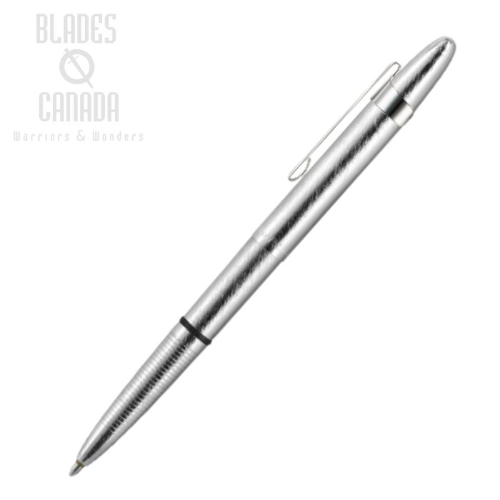 Fisher Space Pen Bullet Pen, Brushed Chrome with Clip, FP400BRCCL